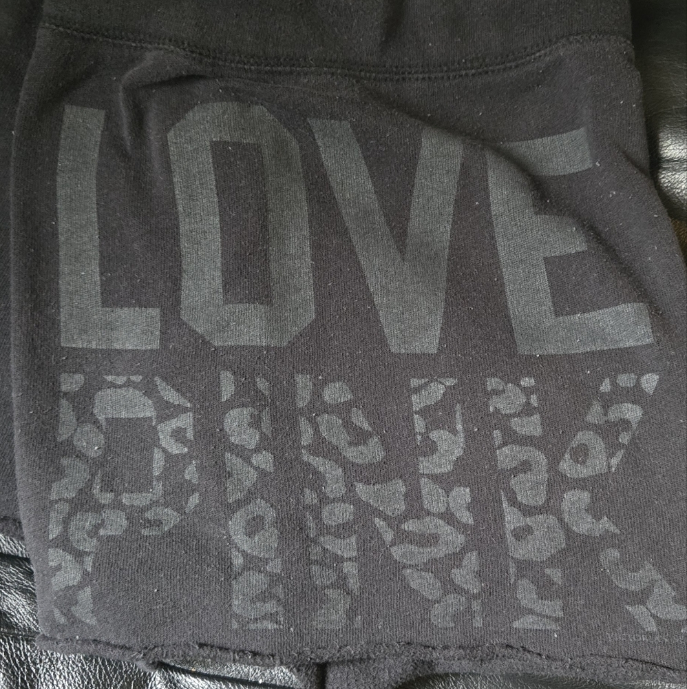 Victoria's Secret PINK Women's Black Sweat Shorts SzM - Picture 3 of 6